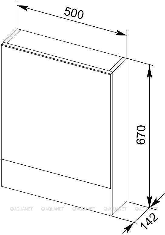 Зеркальный шкаф Aquanet Верона 207763 50 белый купить в интернет-магазине сантехники Sanbest