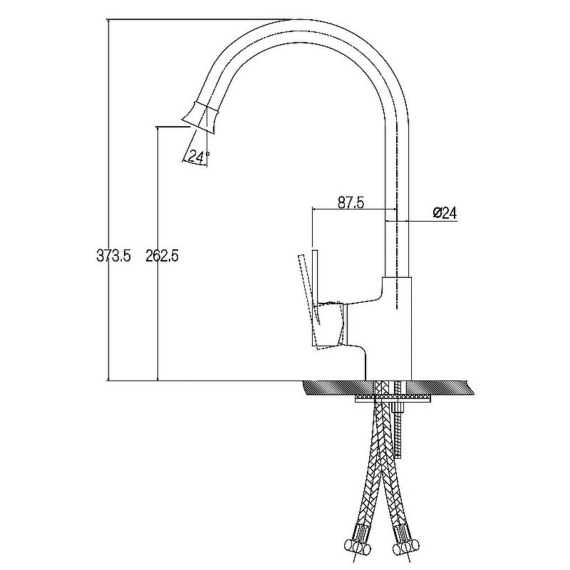 Смеситель для кухни Kaiser Guss 68044 купить в интернет-магазине сантехники Sanbest