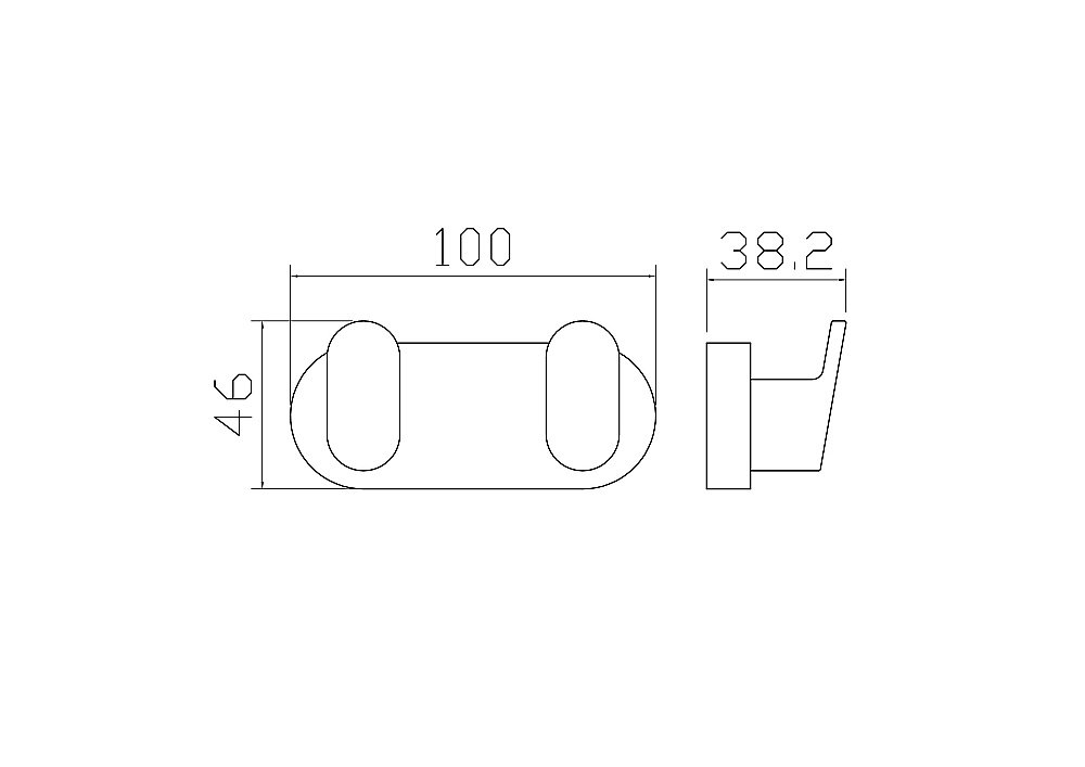 Двойной крючок для ванной WONZON & WOGHAND CARBON, Черный (WW-7725) купить в интернет-магазине сантехники Sanbest