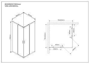 Душевой уголок Vincea Scala VSS-2SC800CL купить в интернет-магазине Sanbest