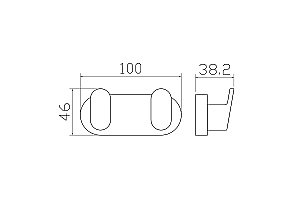 Двойной крючок для ванной WONZON & WOGHAND CARBON, Черный (WW-7725) купить в интернет-магазине сантехники Sanbest