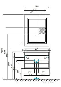 Тумба с раковиной Акватон Римини 80 белая глянцевая для ванной в интернет-магазине Sanbest
