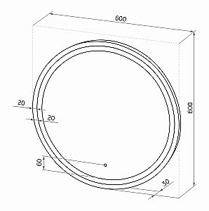 Зеркало Misty Альферац 60 АЛЬ-02-60-14 в ванную от интернет-магазине сантехники Sanbest
