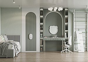 Зеркало Акватон Каспер Мишка 1A283502CRE20 белое матовое в ванную от интернет-магазине сантехники Sanbest