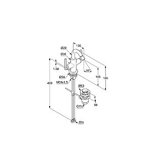 Смеситель для биде Kludi Nova Fonte Puristic 203130515 хром купить в интернет-магазине сантехники Sanbest