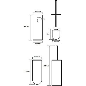 Ершик для туалета Bemeta Hematit 159313067 антрацит купить в интернет-магазине сантехники Sanbest