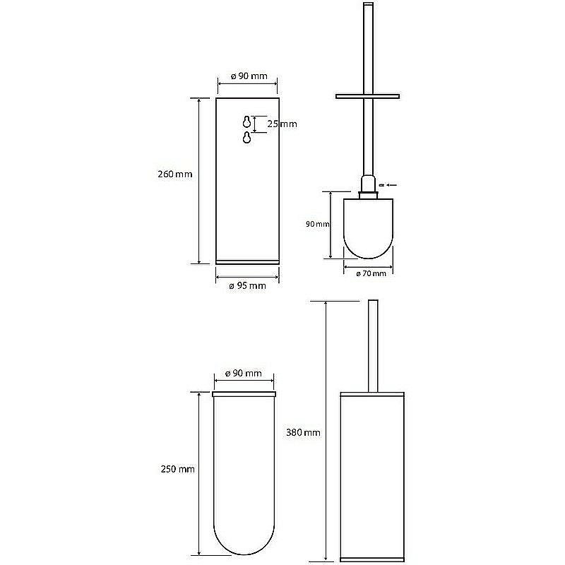 Ершик для туалета Bemeta Hematit 159313067 антрацит купить в интернет-магазине сантехники Sanbest