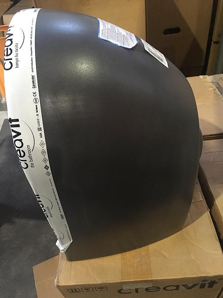 Унитаз подвесной CREAVIT FREE FE322-11AM00E антрацит матовый, безободковый купить в интернет-магазине Sanbest