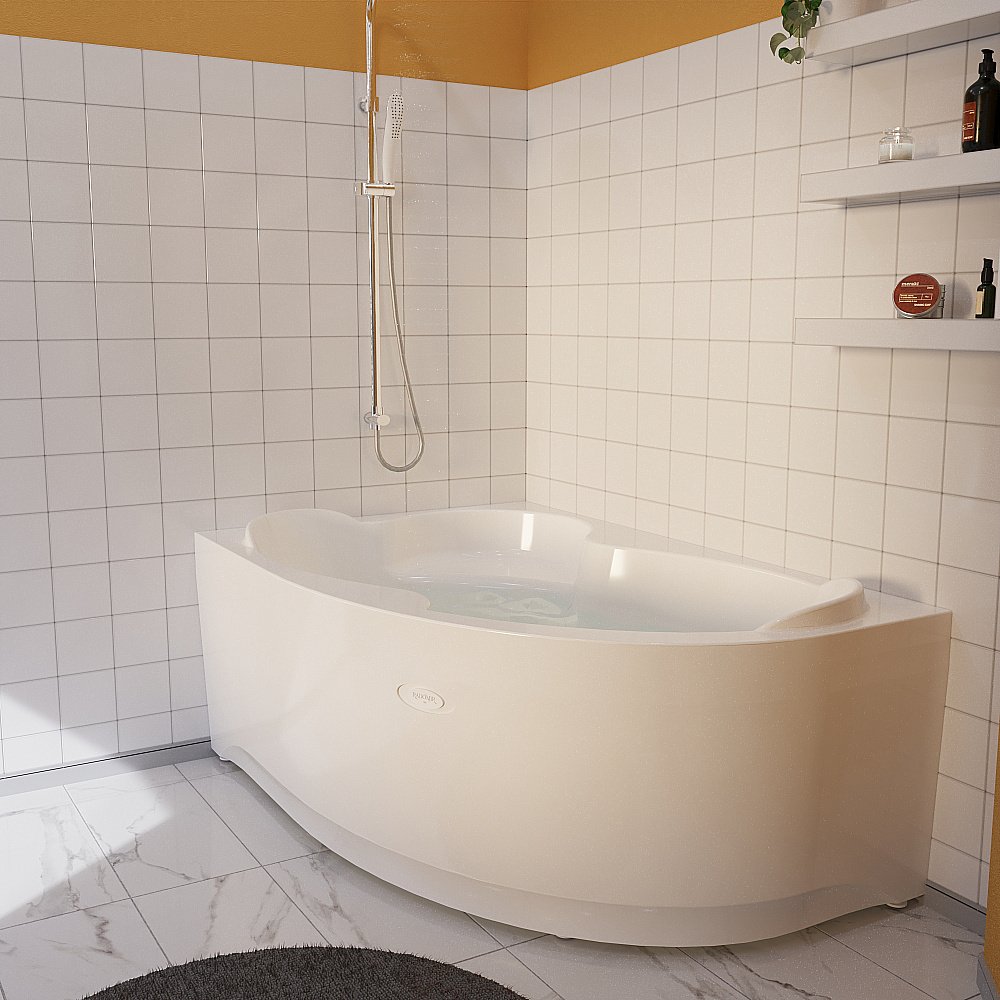 Ванна с гидромассажем Радомир Ирма 169х110 ТЕРАПИЯ ХРОМ белая купить в интернет-магазине Sanbest