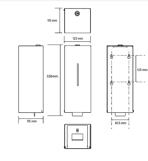 Диспенсер Bemeta Hotel 101009415 нержавеющая сталь матовая купить в интернет-магазине сантехники Sanbest