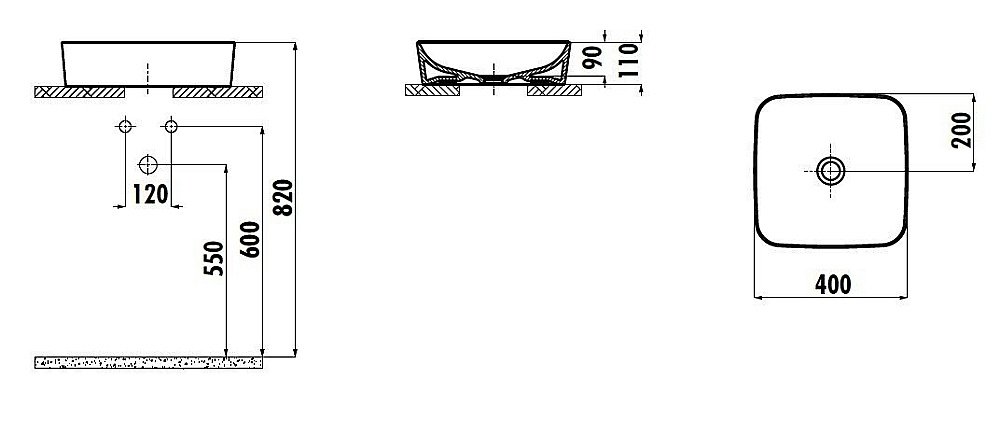 Раковина накладная Creavit Ultra UL040-00CM00E-0000 капучино матовый купить в интернет-магазине Sanbest