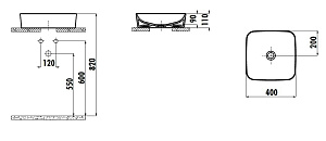 Раковина накладная Creavit Ultra UL040-00CM00E-0000 капучино матовый купить в интернет-магазине Sanbest