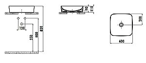 Раковина накладная Creavit Ultra UL040-00CM00E-0000 капучино матовый купить в интернет-магазине Sanbest
