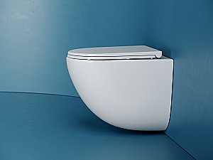 Унитаз подвесной Ceramica Nova Vogue CN4008T белый, с крышкой микролифт, безободковый, слив-торнадо купить в интернет-магазине Sanbest