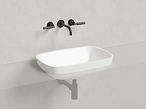 Раковина врезная сверху столешницы Salini MAREA 02 1802202M 59,8 из искусственного камня S-Stone, белая матовая купить в интернет-магазине Sanbest