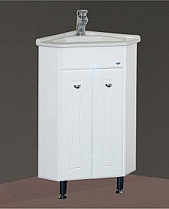 Тумба с раковиной напольная Misty Лотос 58 белая для ванной в интернет-магазине Sanbest