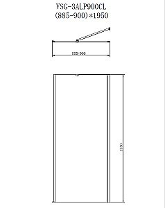 Душевой уголок Vincea Alpha VSR-3ALP9095MT 95x90 стекло текстурное/профиль хром купить в интернет-магазине Sanbest