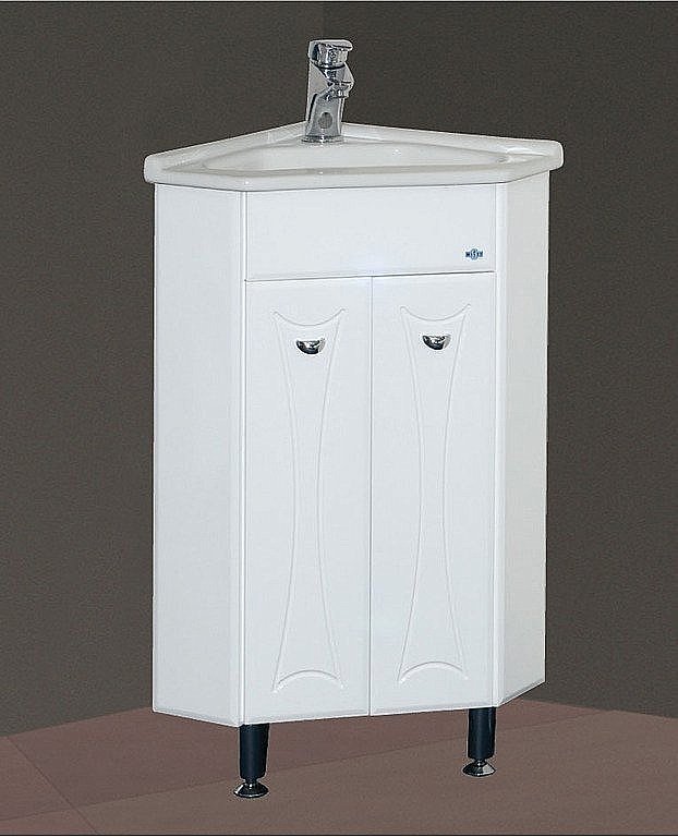Тумба с раковиной напольная Misty Лотос 58 белая для ванной в интернет-магазине Sanbest