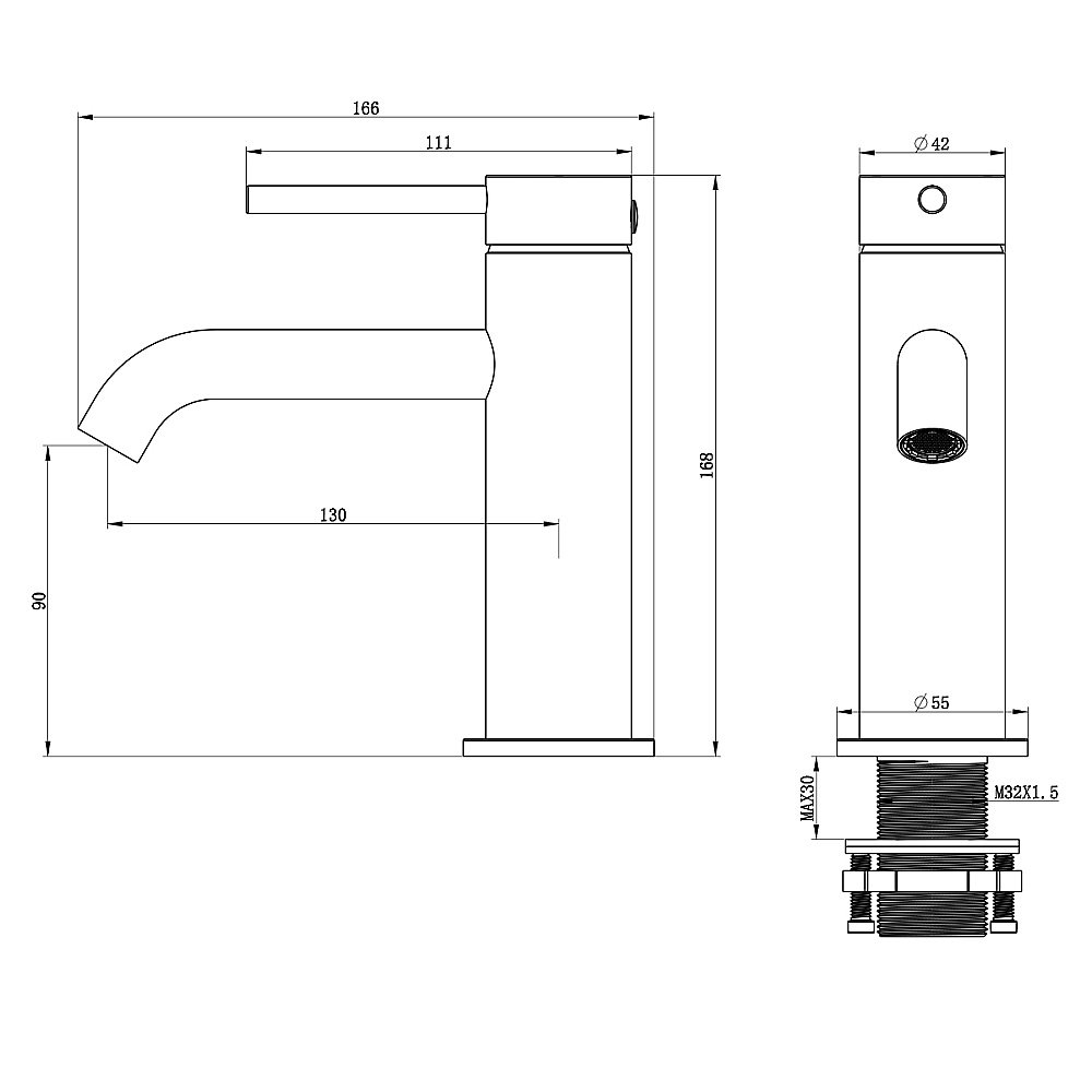 Смеситель для раковины Oliveeka Y OL-88139017-MB черный матовый купить в интернет-магазине сантехники Sanbest