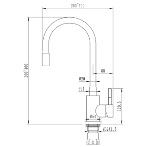 Смеситель для кухни 35k MIXLINE MLSS-0325 зеленый купить в интернет-магазине сантехники Sanbest