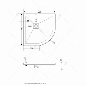 Душевой поддон RGW ST/R-G Stone Tray 100x100 купить в интернет-магазине Sanbest