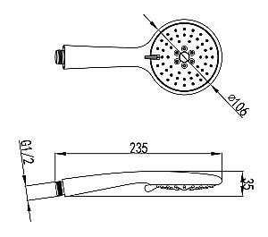 Душевая лейка Lemark LM8095C купить в интернет-магазине сантехники Sanbest
