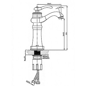 Смеситель для раковины Радомир Аладин 1-27-4-0-0-620 бронза купить в интернет-магазине сантехники Sanbest