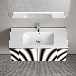 Тумба с раковиной Sancos Snob R 1.0 SNR1.0100SM/CN7003 Doha Soft для ванной в интернет-магазине Sanbest