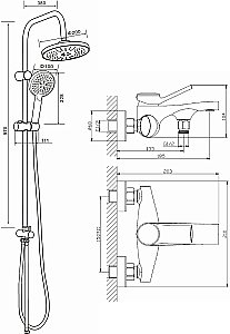 Душевая система Orange Organic M27-932cr хром купить в интернет-магазине сантехники Sanbest