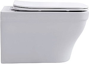 Унитаз подвесной Aquanet Elegant Rimless Elegant W LX-1163 Soft Close с крышкой микролифт, безободковый купить в интернет-магазине Sanbest