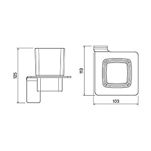 Стакан для зубных щеток Iddis Slide SLISCG1i45 купить в интернет-магазине сантехники Sanbest