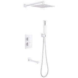 Душевая система ABBER Daheim AF8250W белая матовая купить в интернет-магазине сантехники Sanbest