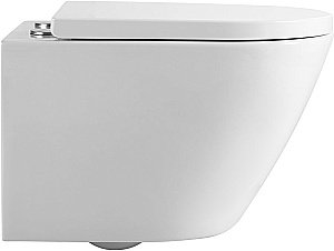 Унитаз подвесной Aquanet ZV-2 303978 белый с крышкой микролифт, безободковый, слив-торнадо купить в интернет-магазине Sanbest