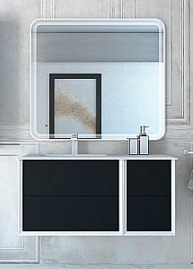 Тумба с раковиной Cezares BELLAGIO 100 с ящиками/Grafite для ванной в интернет-магазине Sanbest