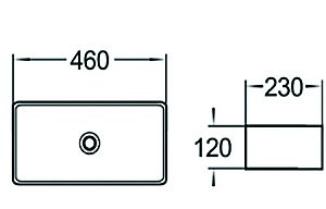 Раковина накладная SantiLine 46 SL-1100 белая купить в интернет-магазине Sanbest