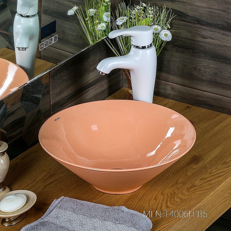 Раковина Melana 7020-B5 7020-B5-806 оранжевая купить в интернет-магазине Sanbest