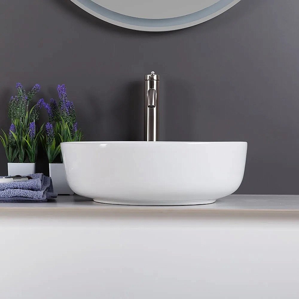 Раковина накладная Belbagno 41 BB1315 белая купить в интернет-магазине Sanbest
