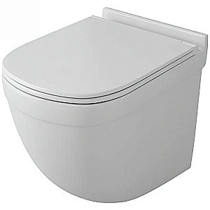 Унитаз с инсталляцией OWL 1975 Eld Cirkel-H OWLINSTTI.TOWLT190101 безободковый, с крышкой микролифт, с кнопкой Titan хром купить в интернет-магазине Sanbest