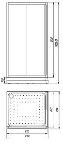 Душевой уголок Радомир Дрим 90х100 стекло матовое/профиль белый купить в интернет-магазине Sanbest