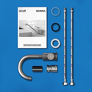 Смеситель для раковины Dorff Logic D3002101SS сталь купить в интернет-магазине сантехники Sanbest