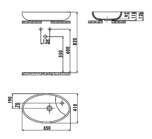 Раковина Creavit Minamal 65 MN065-0000 белая купить в интернет-магазине Sanbest