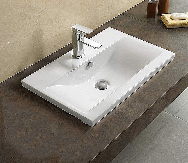 Раковина Ceramalux N 71,5 9393-70 белая купить в интернет-магазине Sanbest
