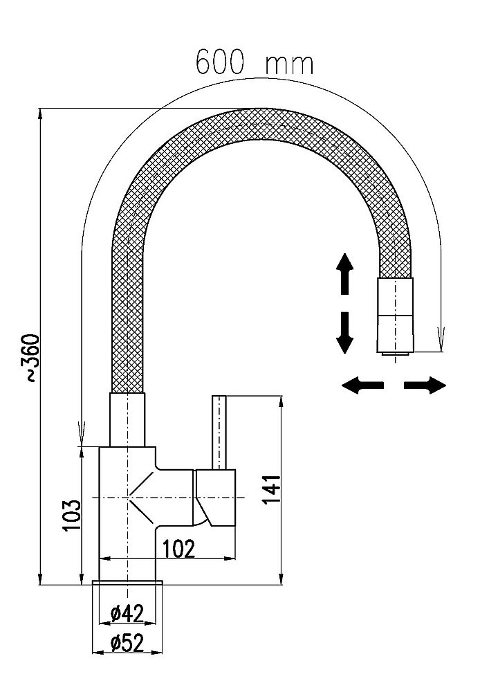 Смеситель для кухни Rav-Slezak SENA SE919.5/10CMAT купить в интернет-магазине сантехники Sanbest