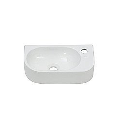 Раковина накладная Melana MLN-78204L 40.5 чаша слева белая купить в интернет-магазине сантехники Sanbest