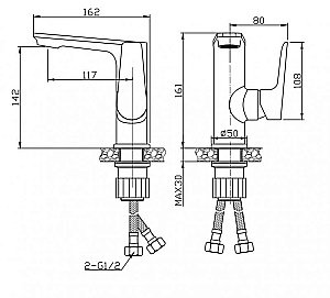 Смеситель для раковины BelBagno ANCONA-LVM-CRM купить в интернет-магазине сантехники Sanbest