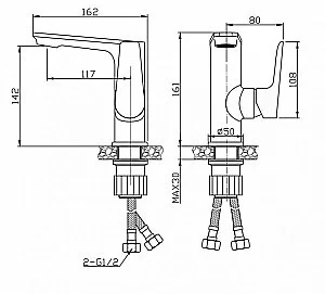 Смеситель для раковины BelBagno ANCONA-LVM-CRM купить в интернет-магазине сантехники Sanbest