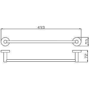 Полотенцедержатель Rav-Slezak Colorado COA0701/45MGK серый металлик крацованный купить в интернет-магазине сантехники Sanbest