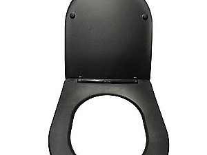 Унитаз подвесной CeramaLux B2330-1MB черный матовый, безободковый, с крышкой микролифт купить в интернет-магазине Sanbest