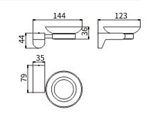 Мыльница CeramaLux Neo 51004 хром купить в интернет-магазине сантехники Sanbest