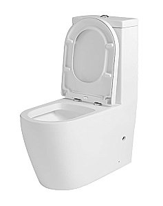 Унитаз-компакт Bravat GINA C02005W-3-ENG с бачком, с крышкой микролифт купить в интернет-магазине Sanbest